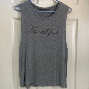 Rock ❤️ Rose Couture sleeveless tee. “Thankful” size small